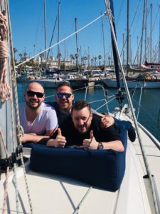 Stagparty on a sail boat